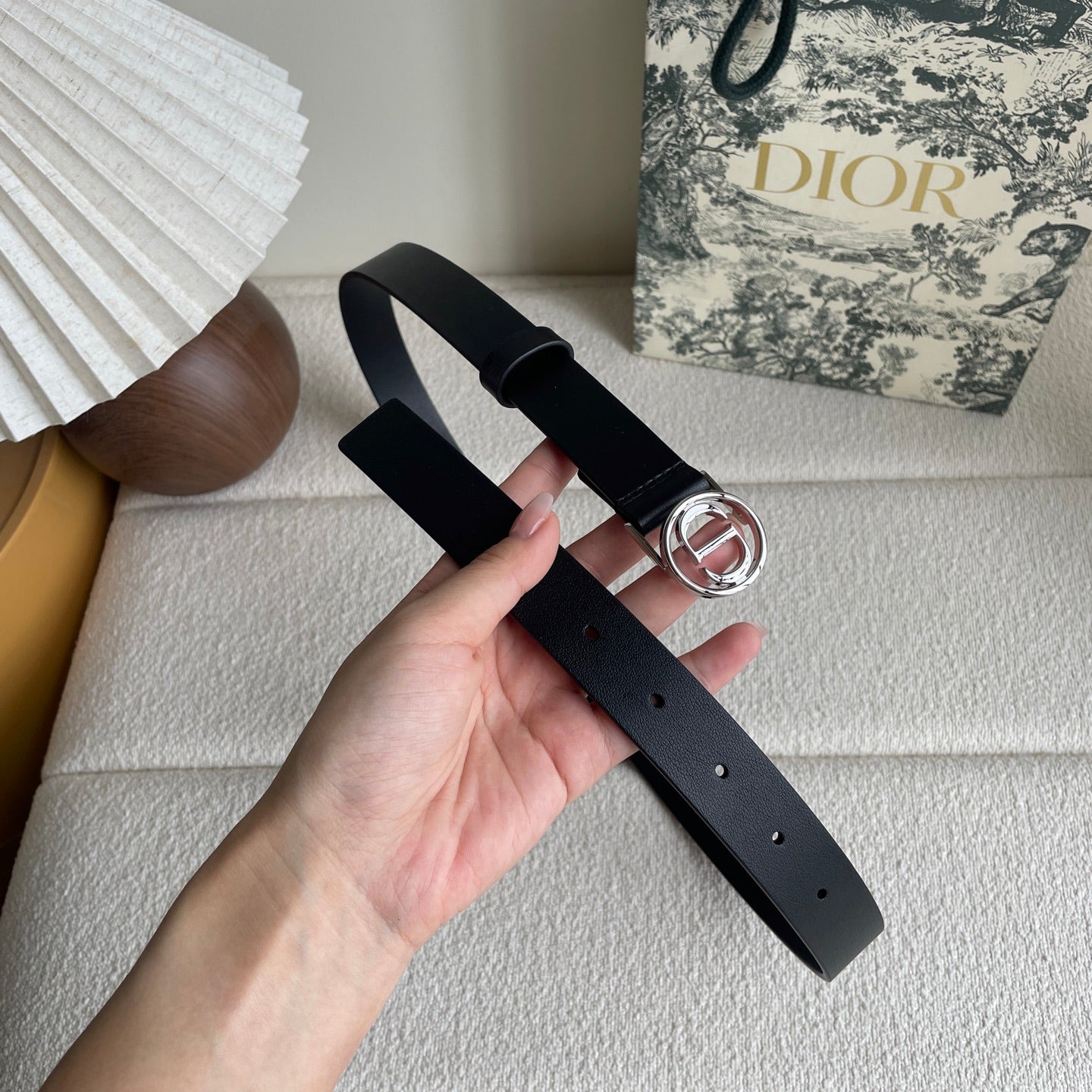 DIOR 25S BELT 25 MM IN BLACK CALFSKIN 572158 - 30