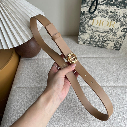 РЕМІНЬ DIOR 25S 25 ММ ЗІ СВІТЛО-КОРИЧНЕВОЇ ТЕЛЯЧОЇ ШКІРИ 572164 - 30