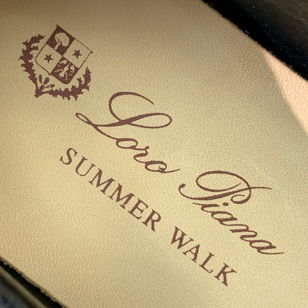 LP LOAFERS 25S IN BLACK LAMBSKIN WITH SILVER HARDWARE - 34