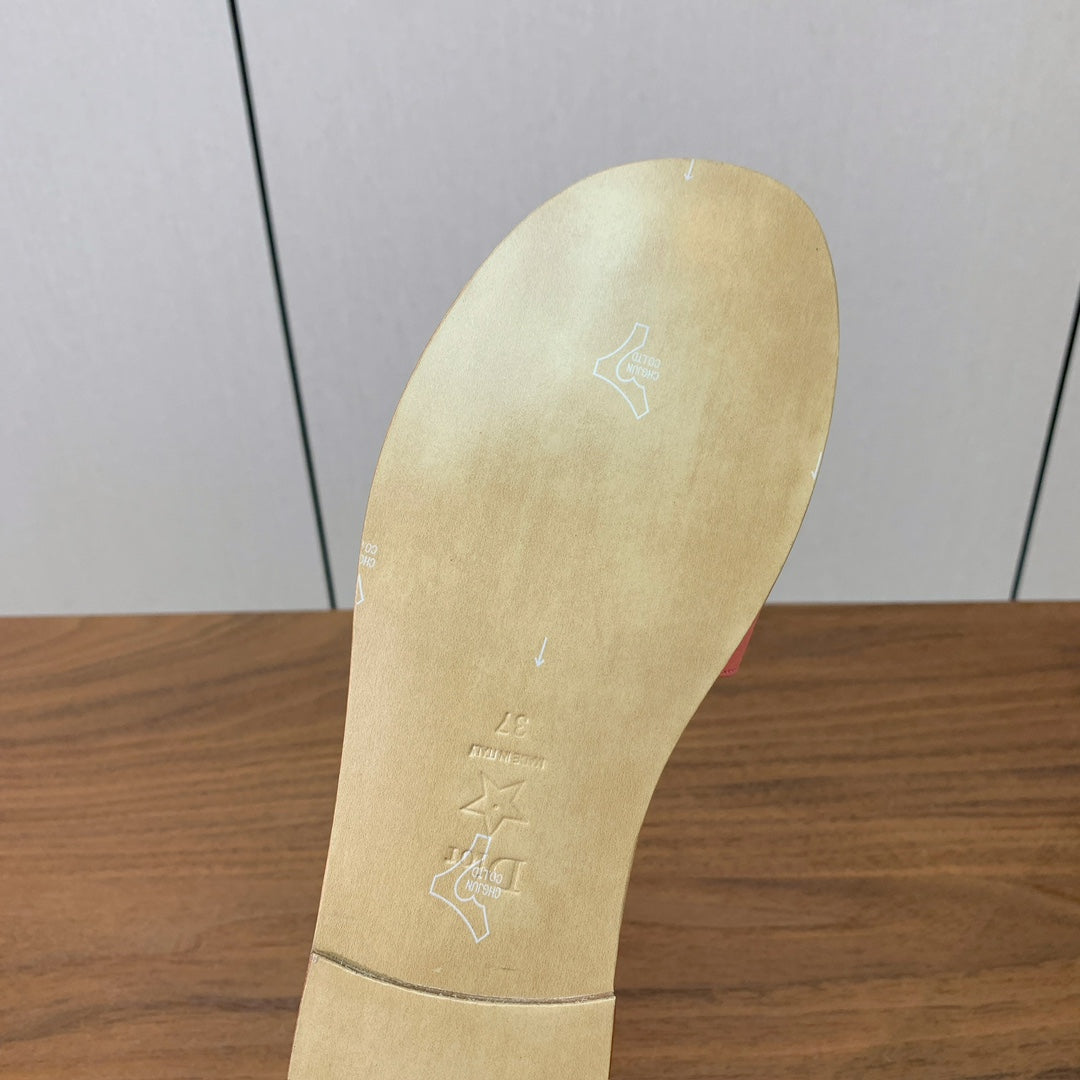 DIOR 25S DWAY SLIDE IN PINK CALFSKIN - 34