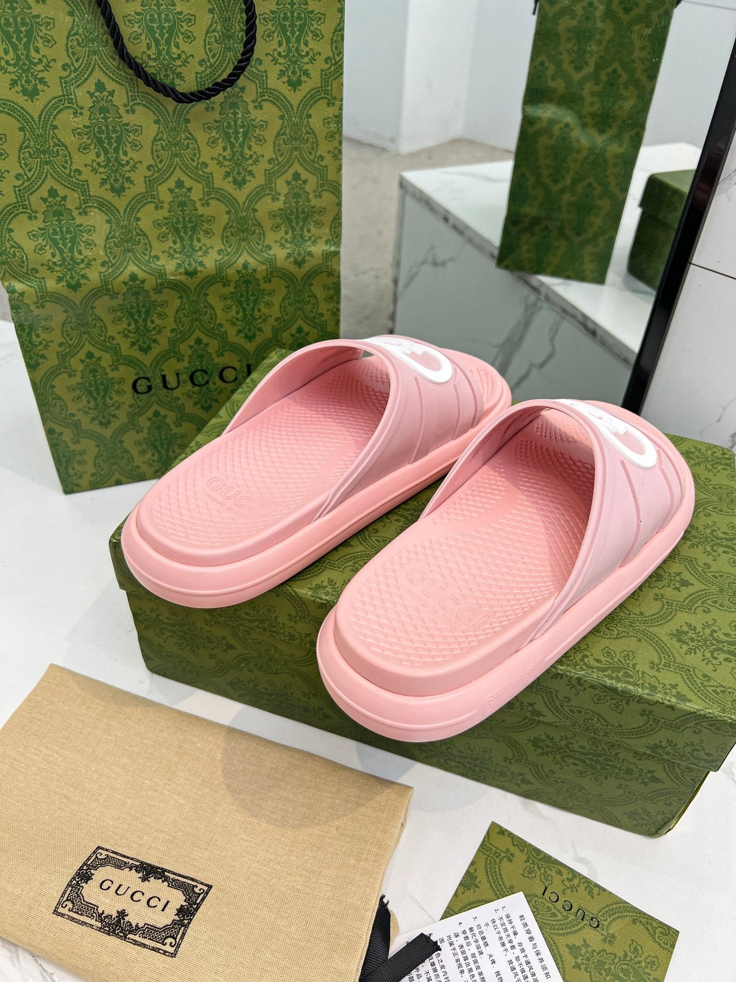 PLATFORM SLIPPERS IN LIGHT PINK IMPORTED TPU - 35