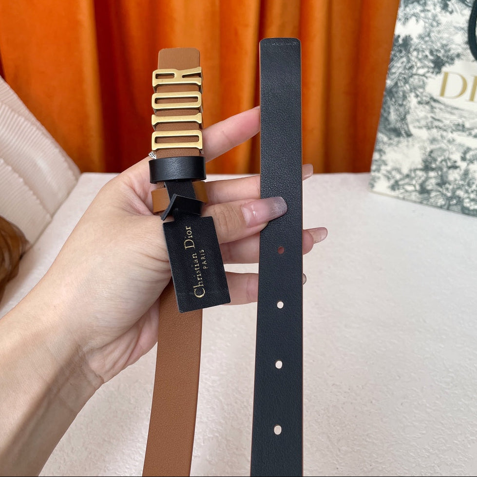 DIOR 25S BELT 20 MM IN BROWN CALFSKIN 562035 - 30