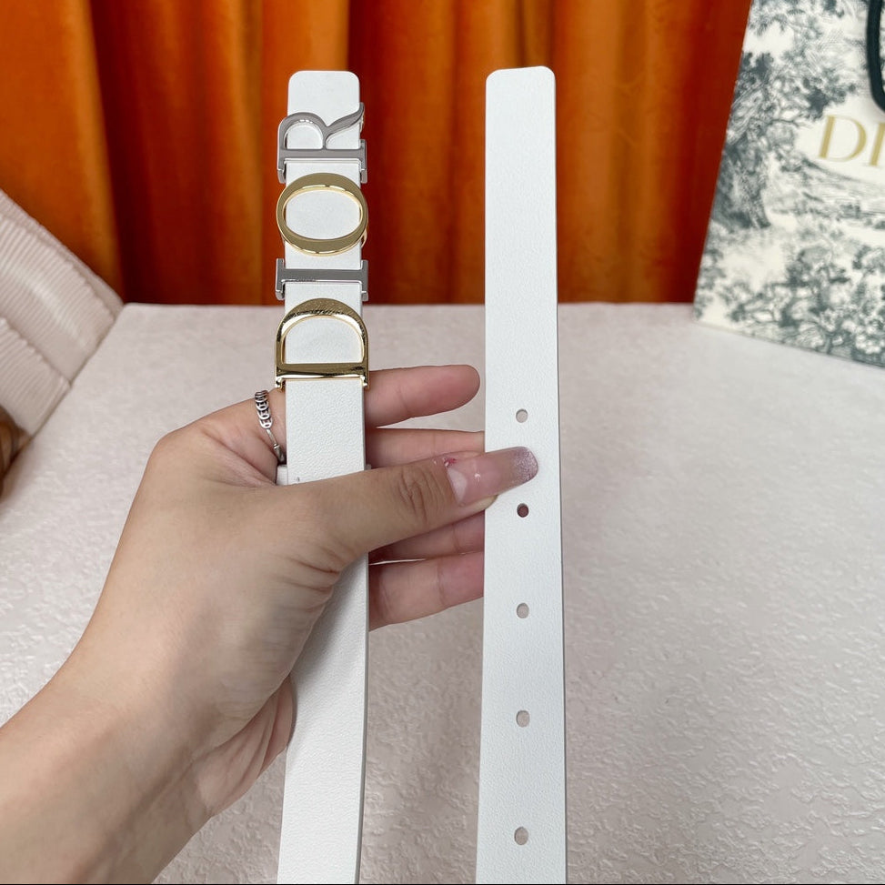DIOR 25S BELT 20 MM IN WHITE CALFSKIN 562163 - 30