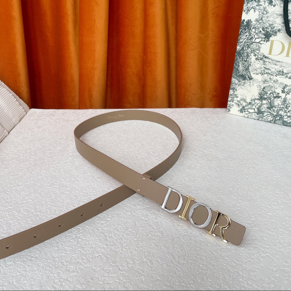 DIOR 25S BELT 20 MM IN GREY BROWN CALFSKIN 562164 - 30