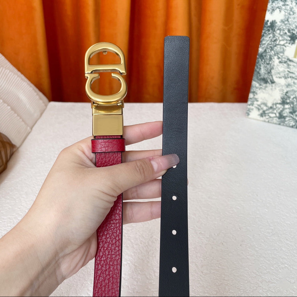 DIOR 25S BELT 20 MM IN RED CALFSKIN 563226 - 30