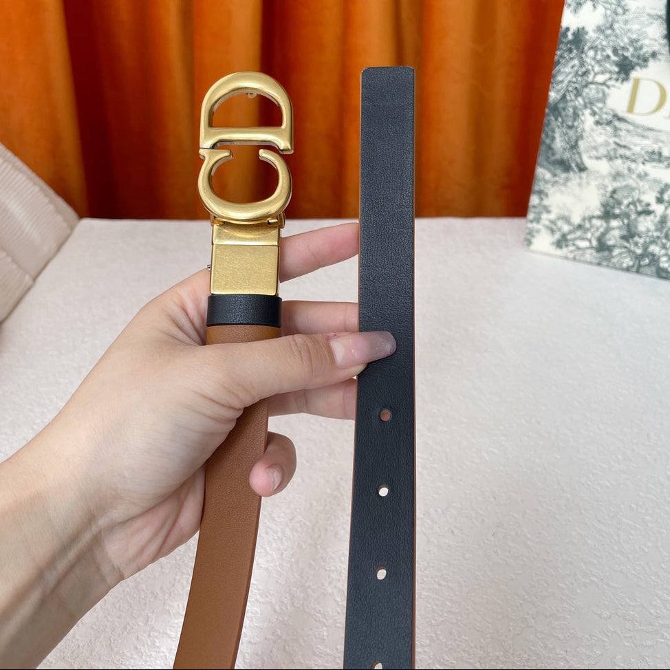 DIOR 25S BELT 20 MM IN BROWN CALFSKIN 563228 - 30