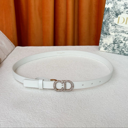 DIOR 25S BELT 20 MM IN WHITE CALFSKIN 595246 - 30