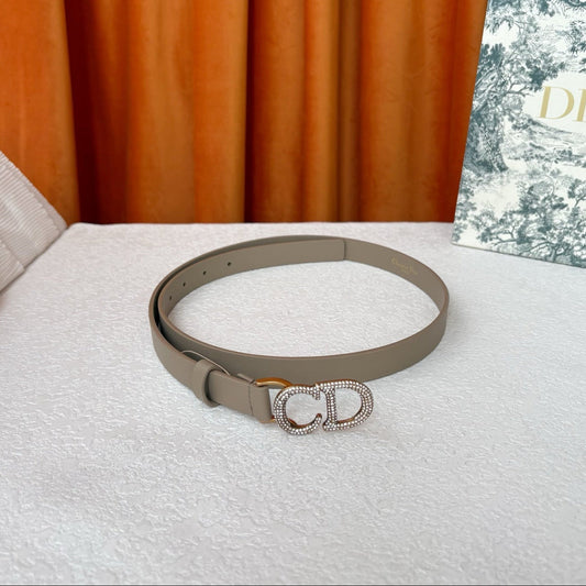 DIOR 25S BELT 20 MM IN BEIGE-GREY CALFSKIN 595248 - 30