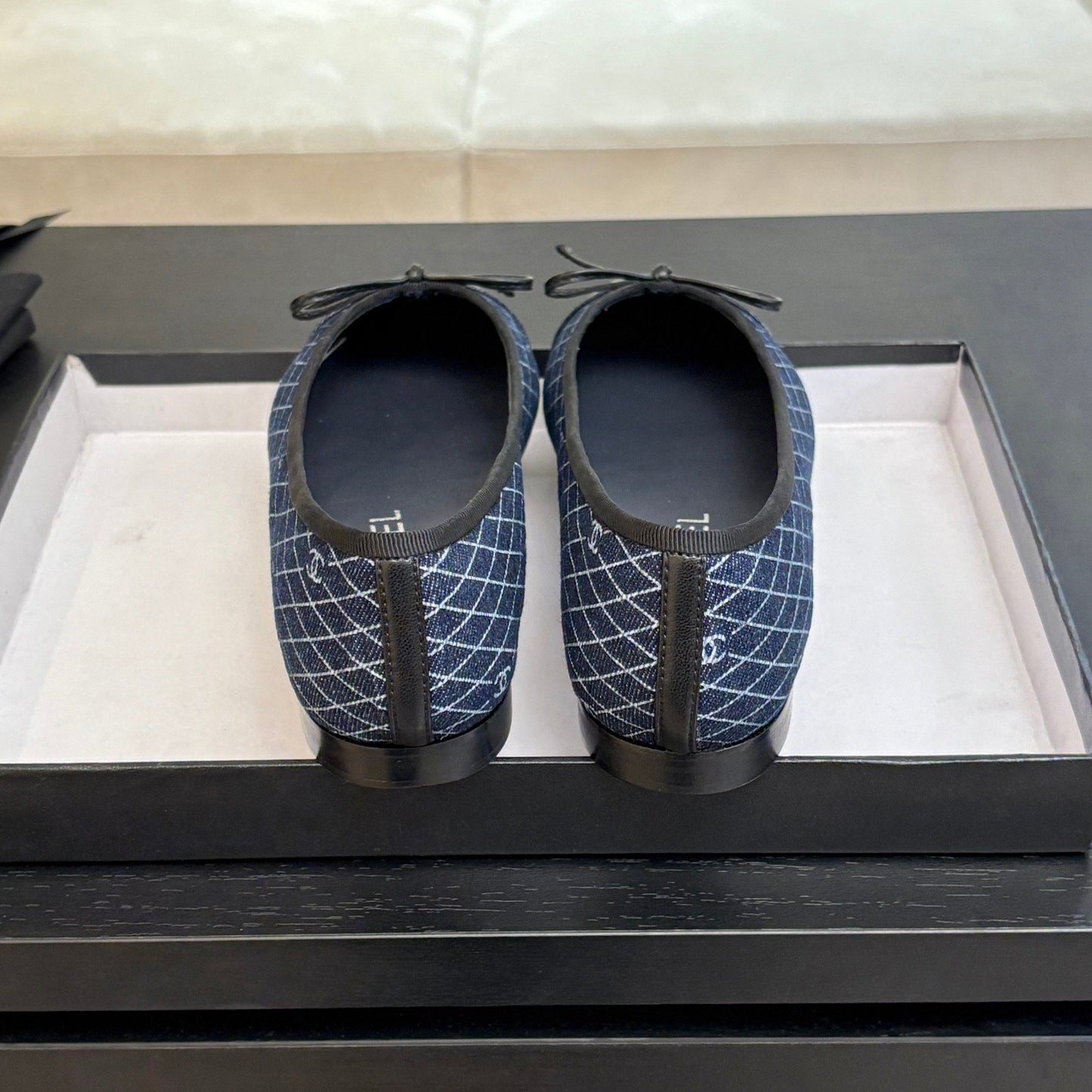 BALLET FLATS IN AEGEAN BLUE MONOGRAM DENIM - 35