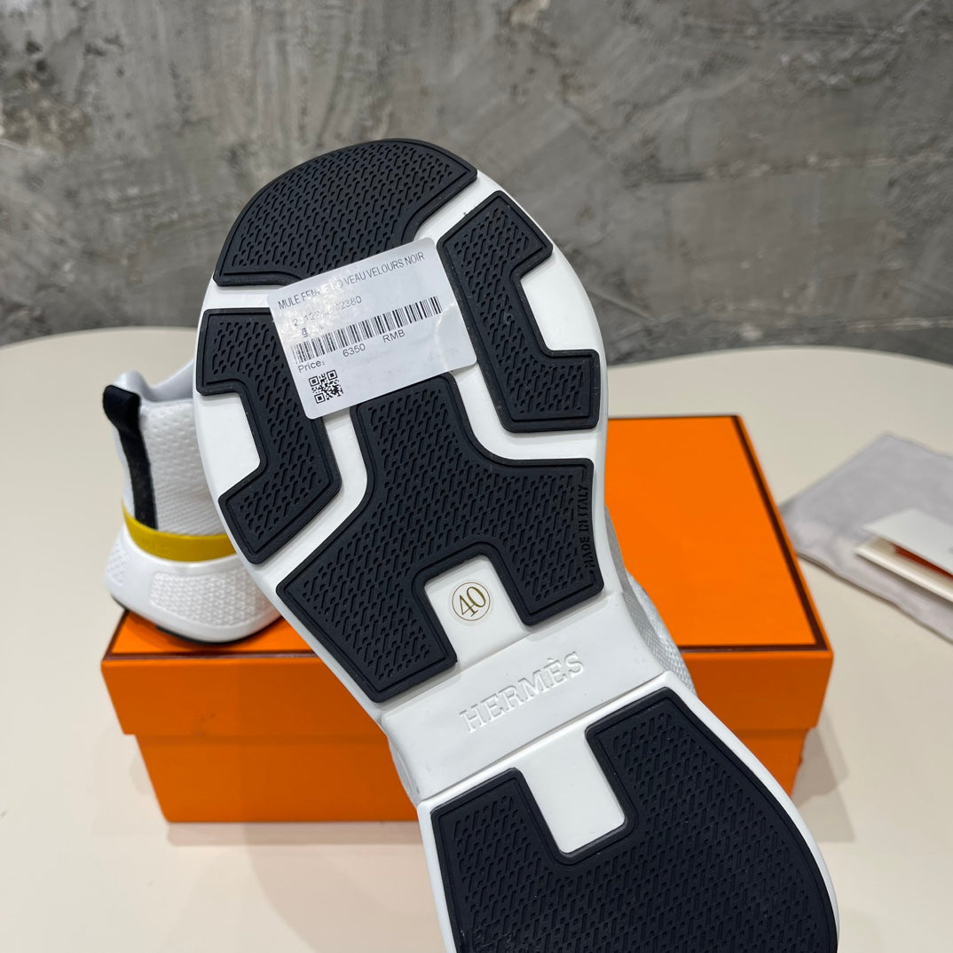 HEROS SNEAKERS WHITE MIX COBALT GOATSKIN - 35
