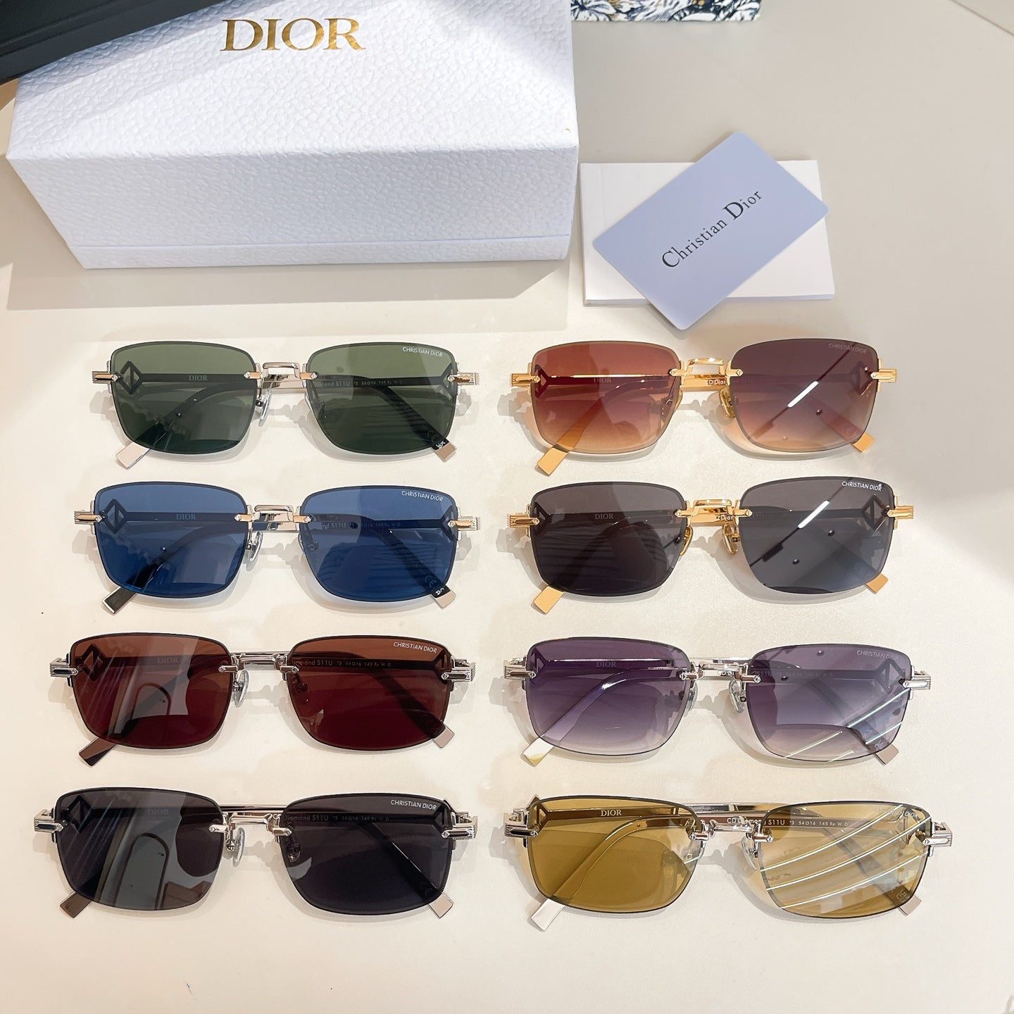MONTAIGNE SUNGLASS CD DIAMOND S11U IN METAL - Silver/Brown