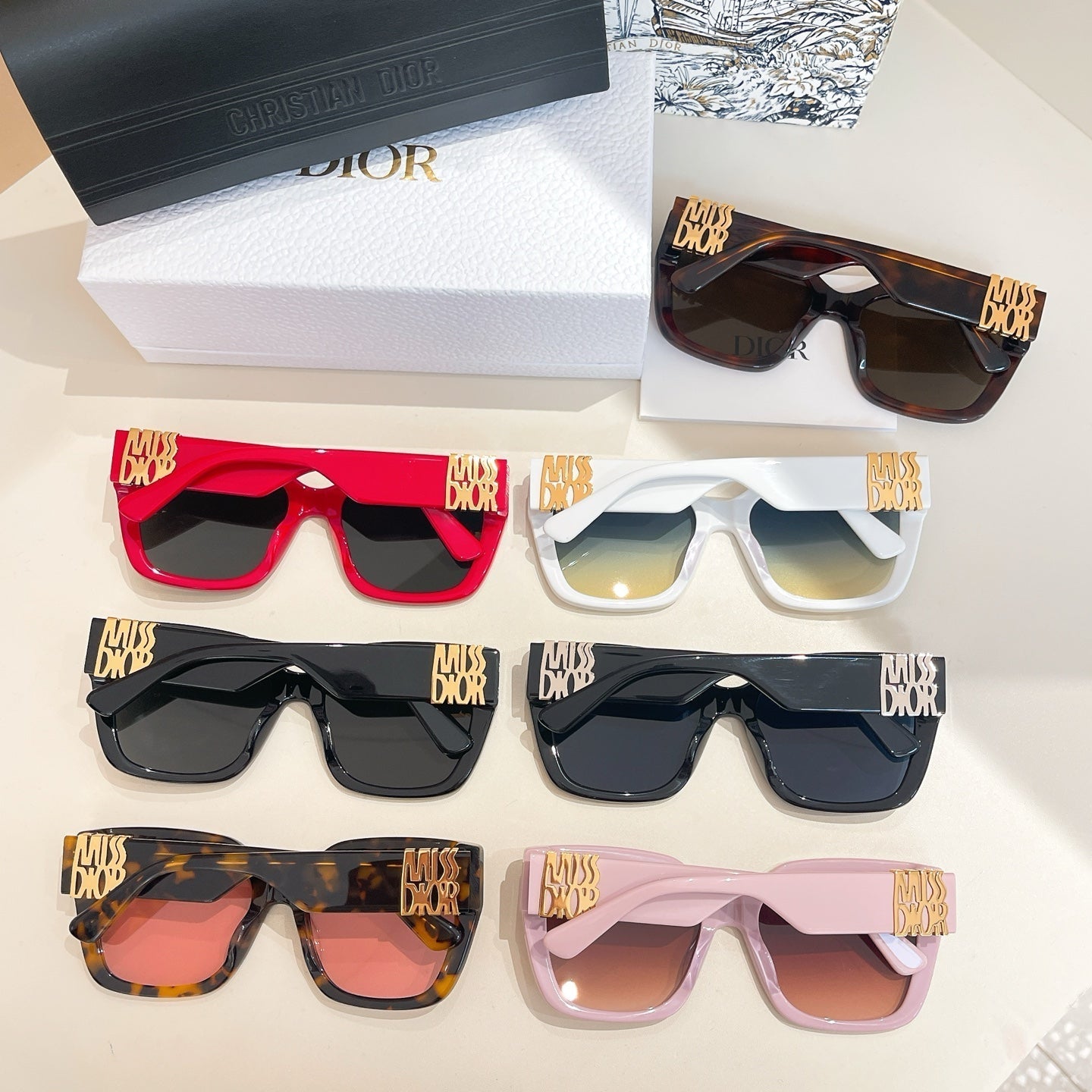 MONTAIGNE SUNGLASS MISSDIORS2F 581617 IN ACETATE - Red