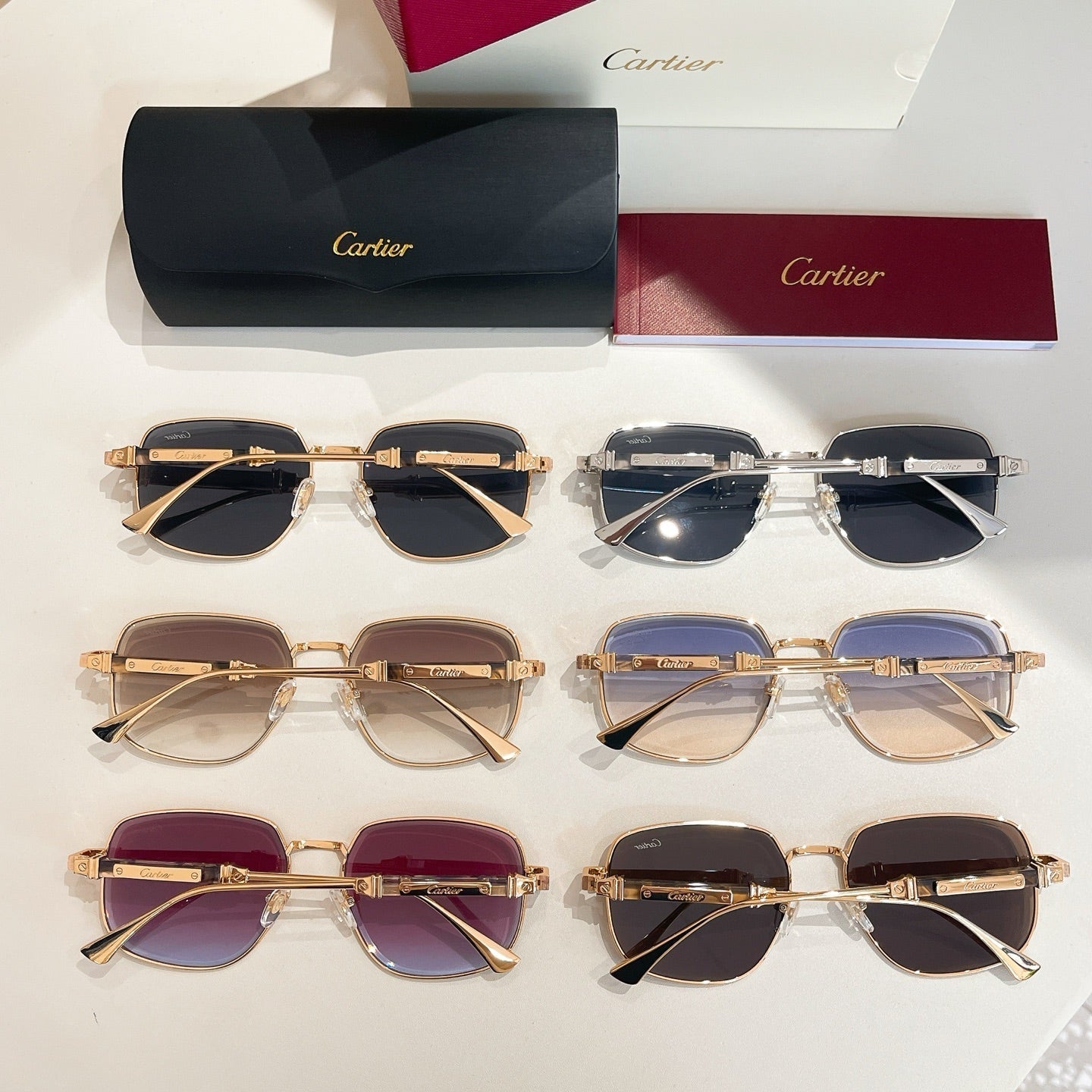 PREMIÈRE SQUARE FRAME SUNGLASSES CT0485S IN METAL - Gold/ smoke