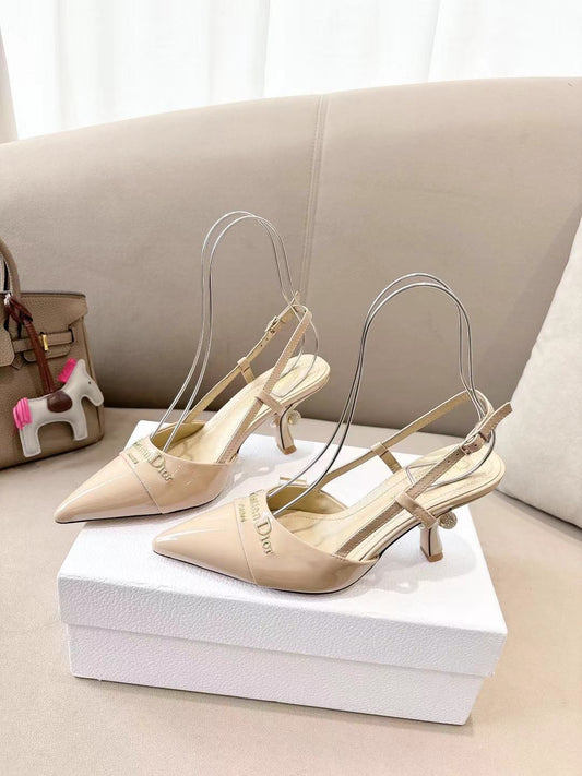 MY DD SLINGBACK PUMP 85MM IN BEIGE CALFSKIN - 35