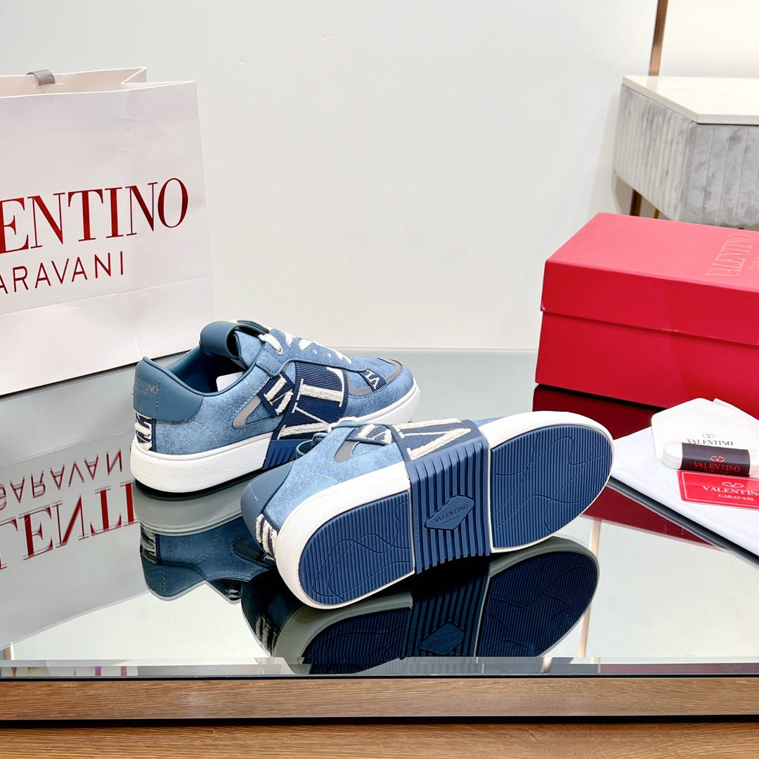 VALENTINO 25S GARAVANI VL7N SNEAKERS IN BLUE DENIM - 35