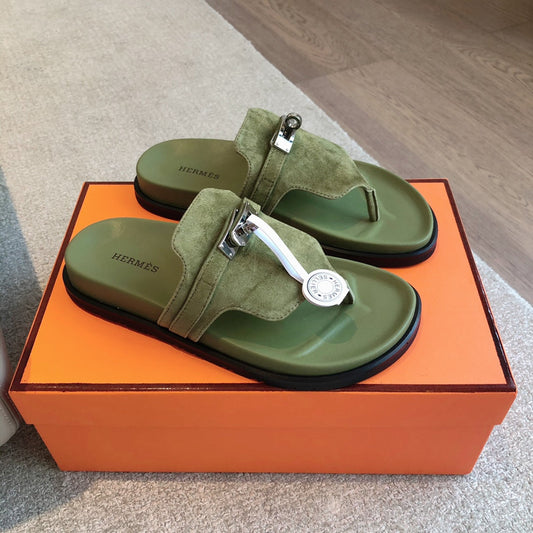 EMPIRE SANDAL LIGHT ARMY SUEDE - 35