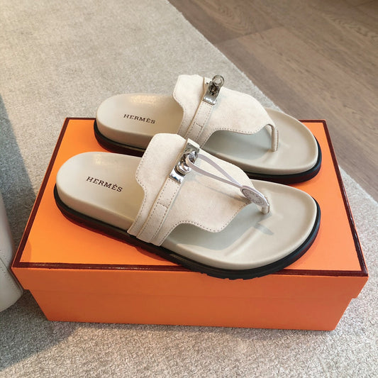 EMPIRE SANDAL CREAM WHITE SUEDE - 35