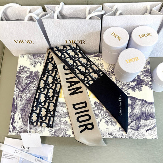 ШОВКОВИЙ ШАРФ-СТРІЧКА DIOR TWILLY 100 СМ 714359
