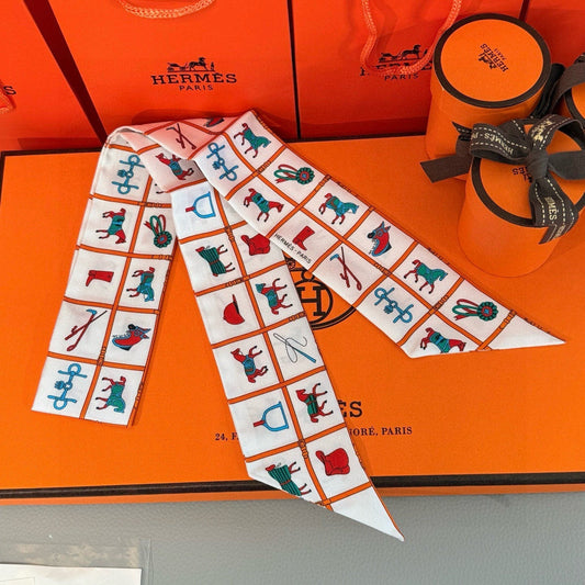 ШАРФ HERMES 25S 86 ІЗ ШОВКУ 853138