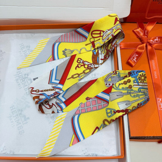 ШАРФ HERMES 25S 90 З ШОВКУ 853143