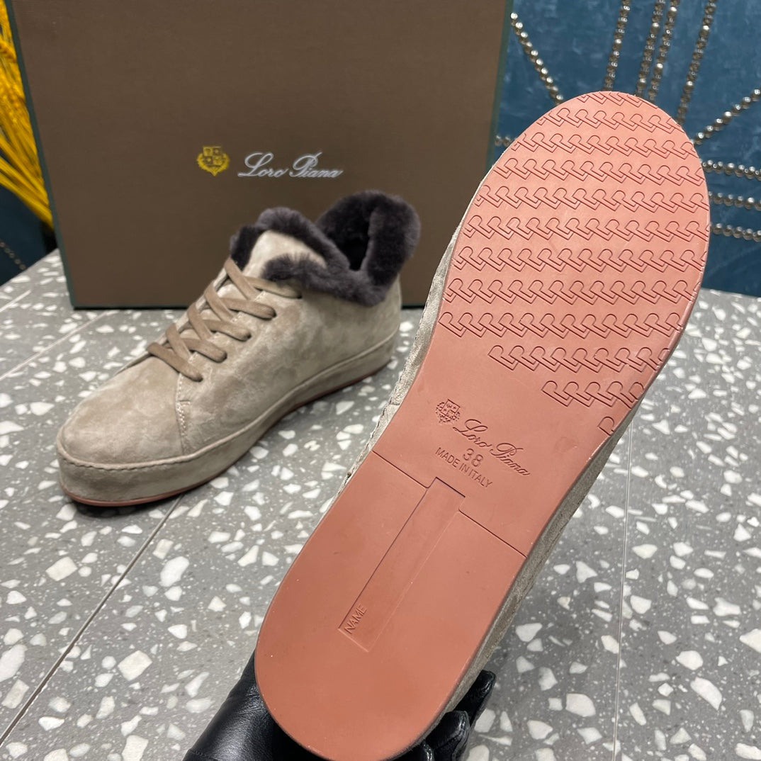 LP WINTER NUAGES SNEAKERS LIGHT GRAY LAMBSKIN - 35