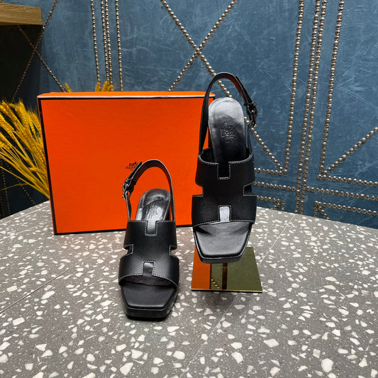 ERIS SANDAL 95 BLACK LAMBSKIN - 35