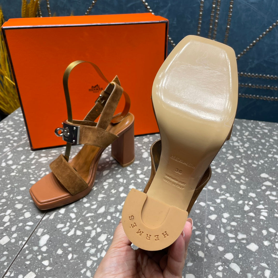 ILONA SANDAL 95 CARAMEL SUEDE - 35
