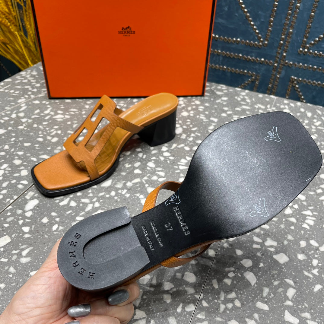 IZZY 50 MM SANDAL IN BRONZE BROWN SHEEPSKIN - 35