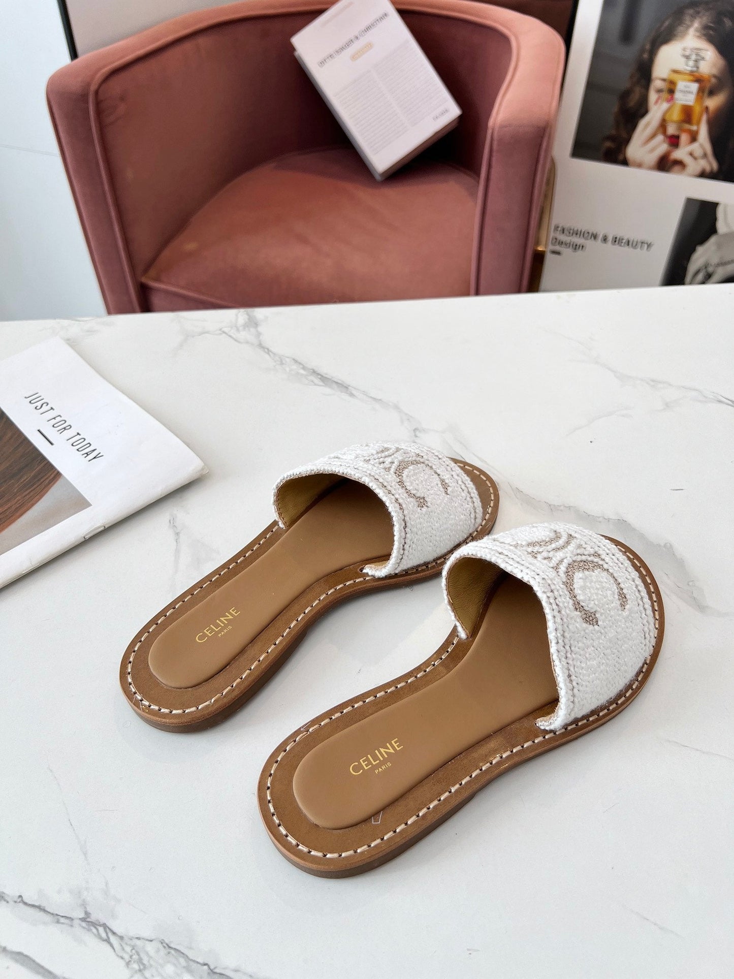 LYMPIA MULE WHITE CANVAS - 35