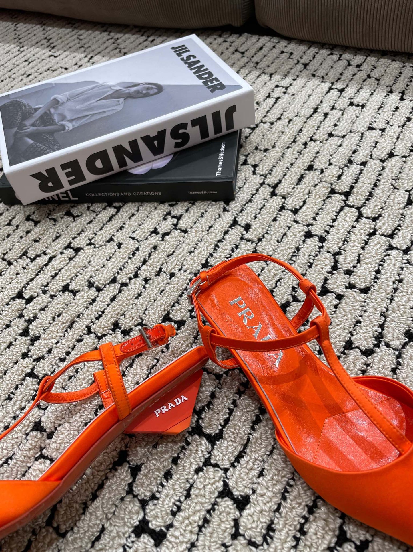 PRA SATIN SLINGBACK PUMPS BRIGHT ORANGE - 35