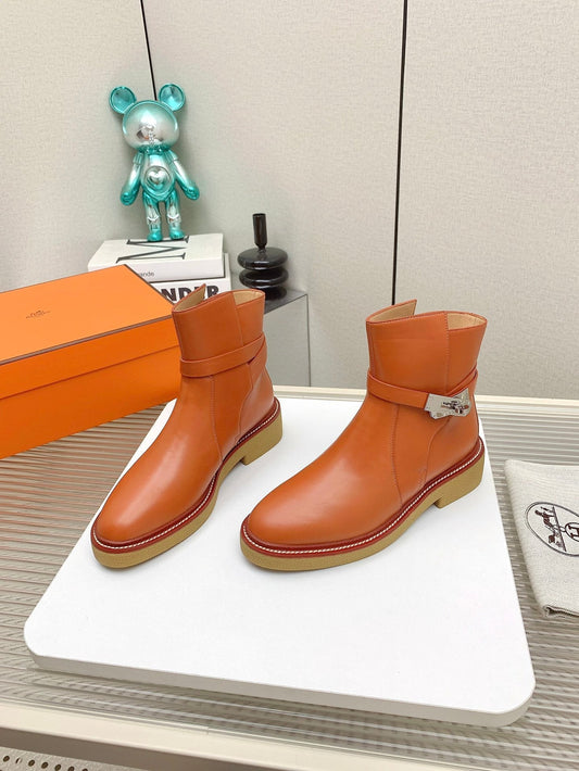 ЧЕРЕВИКИ HISTORY BOOTS З ТЕЛЯЧОЇ ШКІРИ КОЛЬОРУ SALAMANDER ORANGE - 35