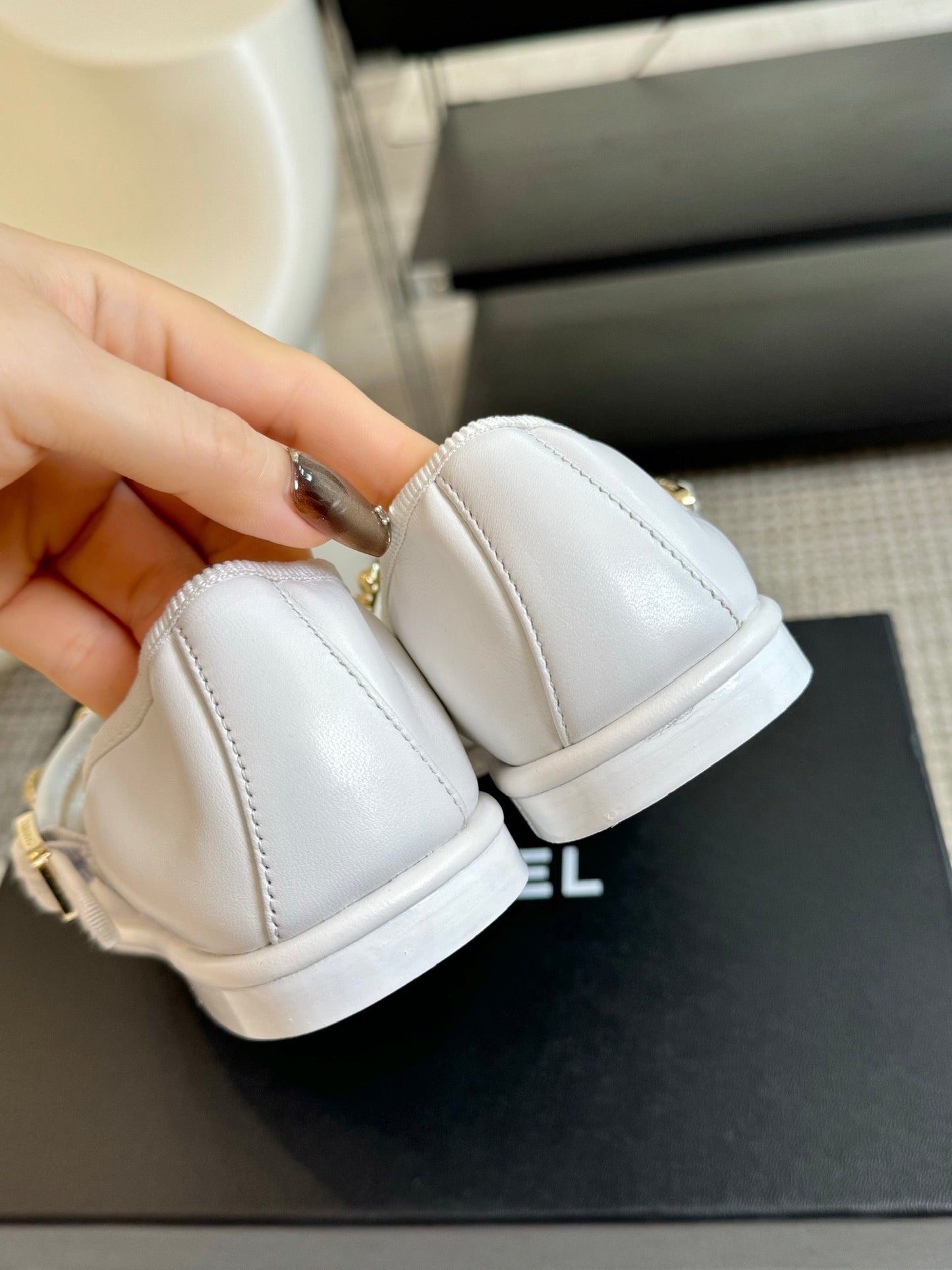 MARY JANE SHOES WHITE SHEEPSKIN - 35