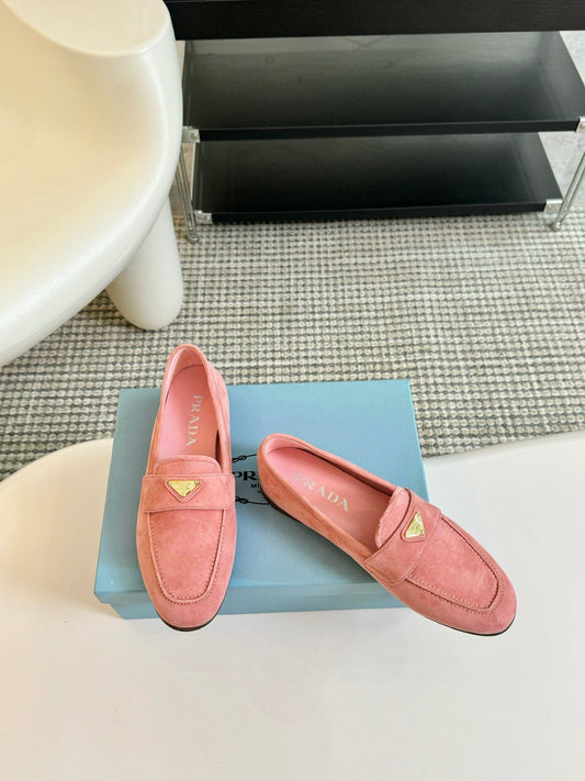 PRA SUEDE LOAFERS ROSE CALFSKIN - 35