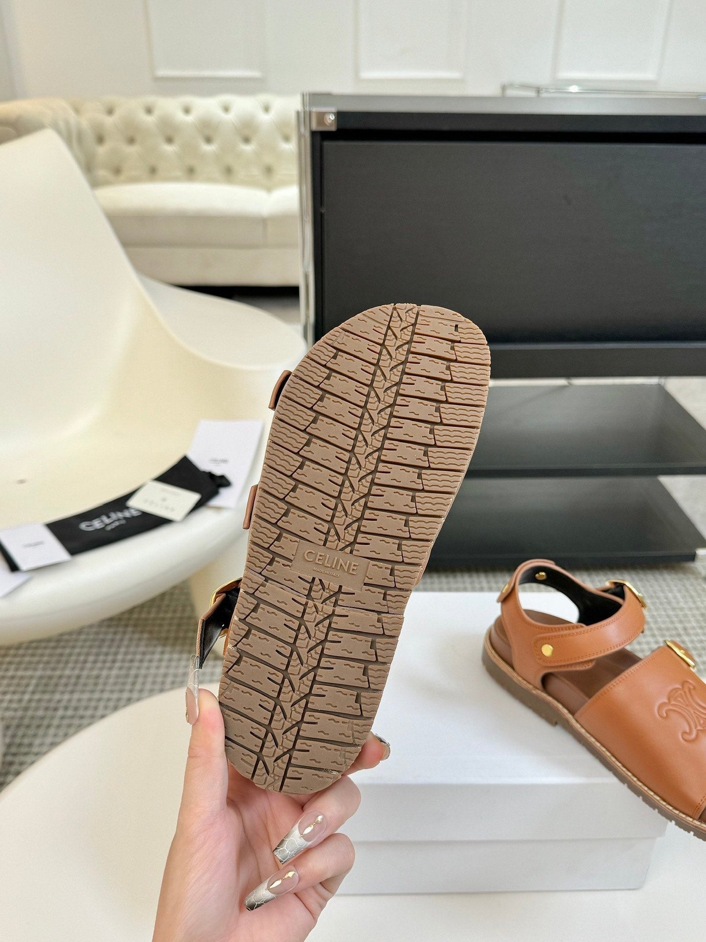MINO SANDAL IN BRONZE BROWN CALFSKIN - 35