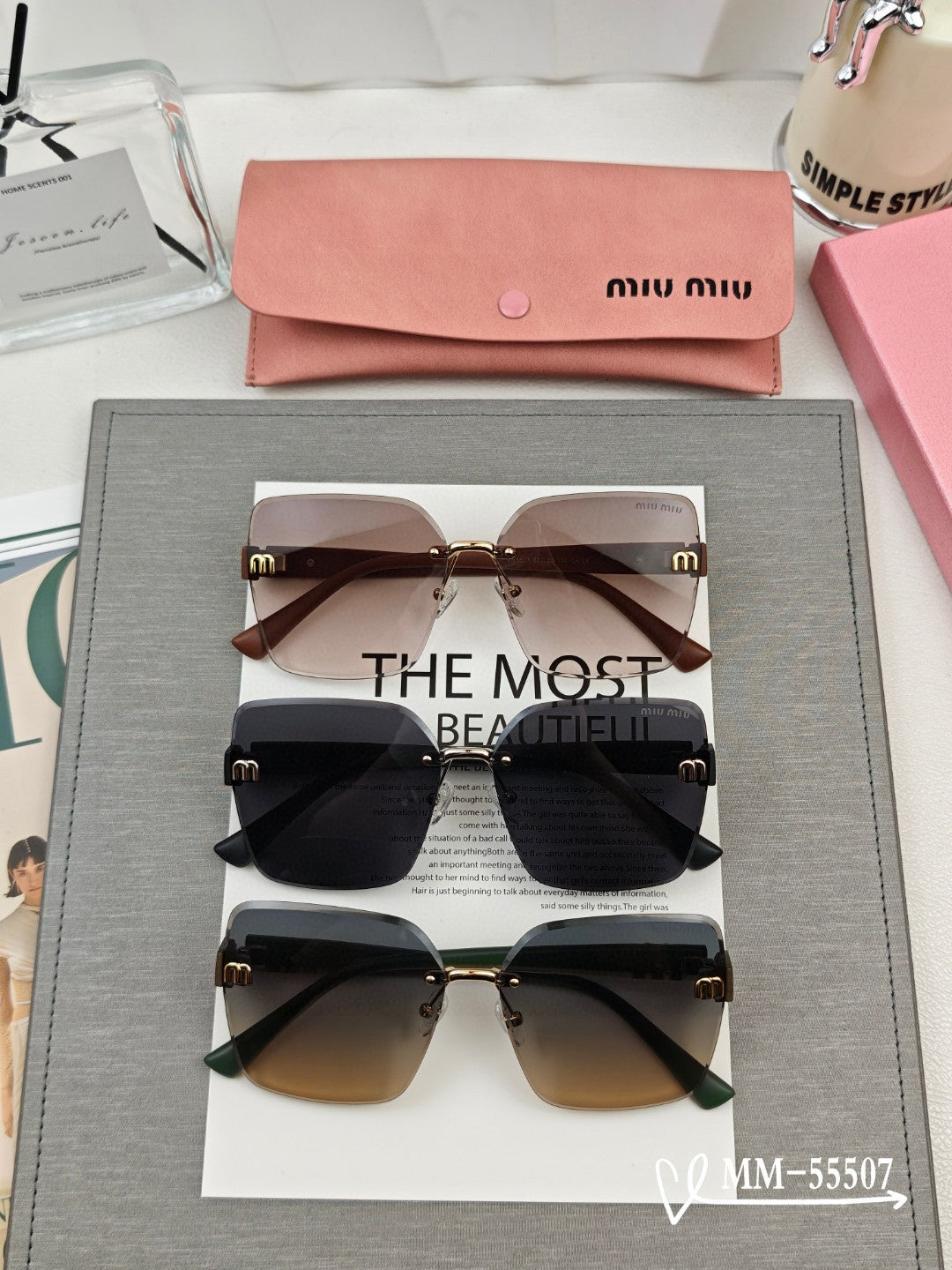 RUNWAY SQUARE SUNGLASSES 55507 IN ACETATE - Green