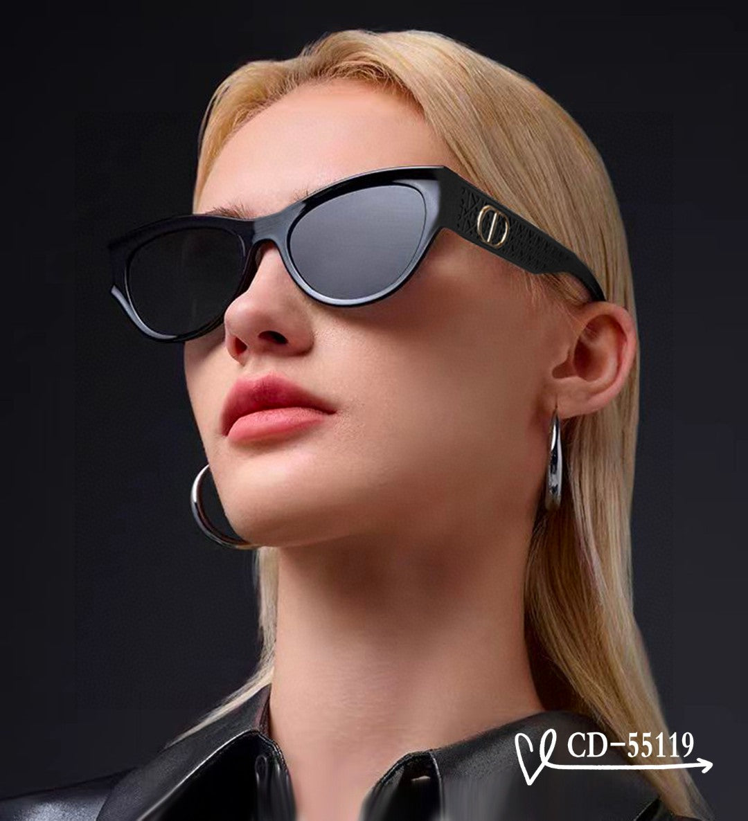 MONTAIGNE SUNGLASS 55119 IN ACETATE - Black