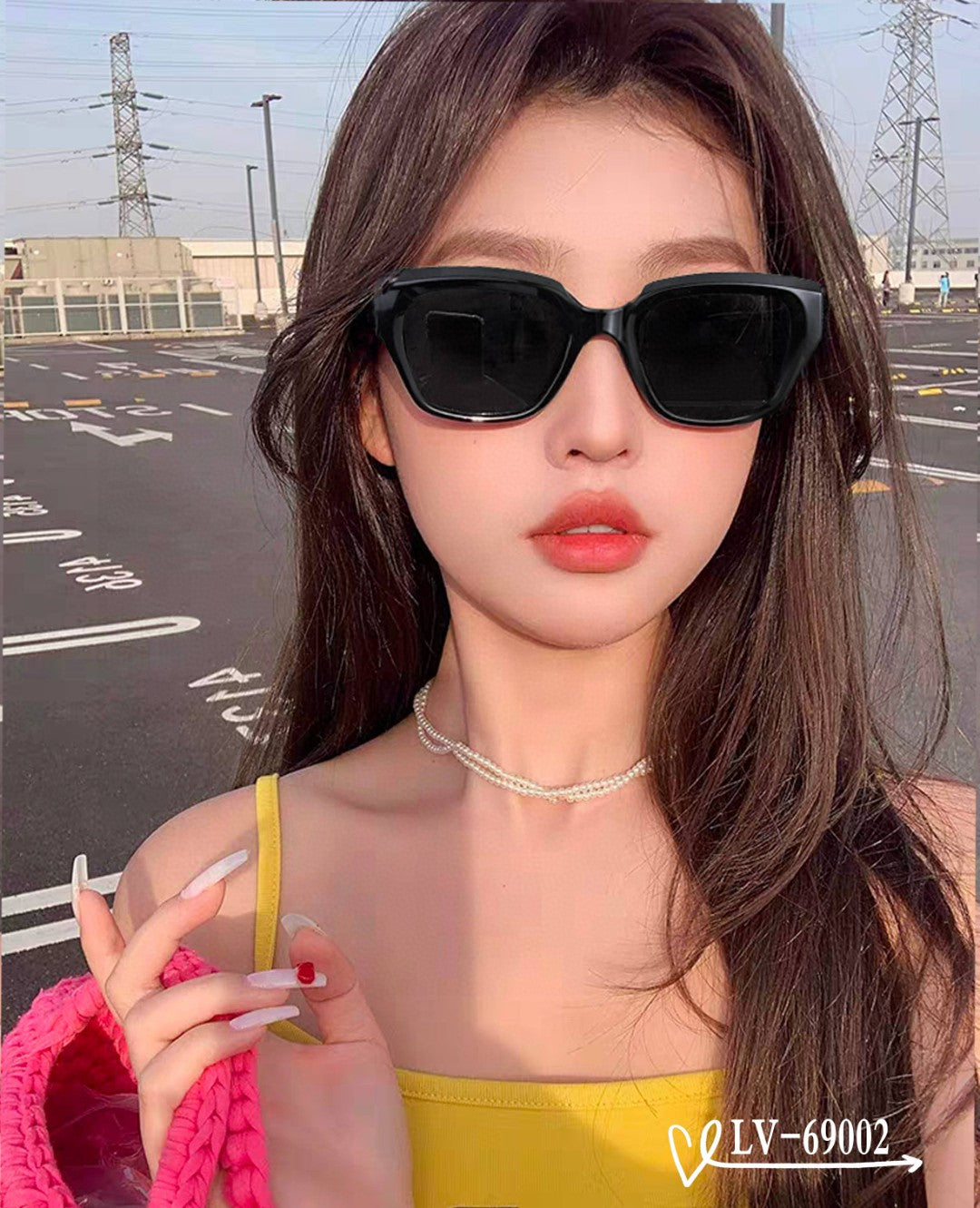 CAT EYE SUNGLASSES 69002 IN ACETATE - Dark Havana