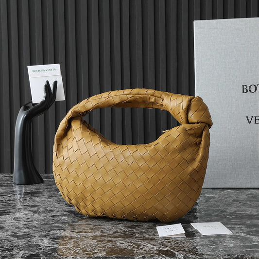 BOTTEGA VENETA 25S MINI JODIE 36 IN WARM BRONZE CALFSKIN GOLD HARDWARE