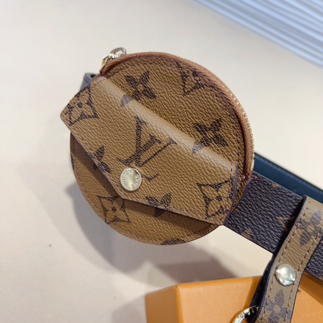 LV Daily Multi Pocket 30mm Belt Bag Light Brown Leather - 30
