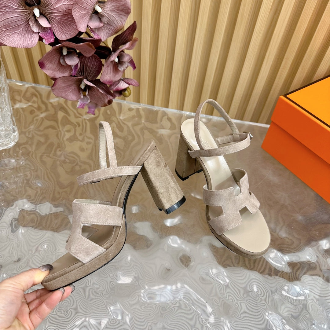 JAZZ 90 SANDAL IN PASTEL GRAY SUEDE - 35