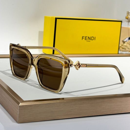 FF DIAMONDS SQUARE FRAME SUNGLASSES FE40161 IN ACETATE - Beige