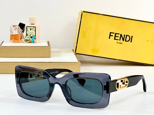 DIAGONAL RECTANGULAR FRAME SUNGLASSES FE40182 IN ACETATE - Beige