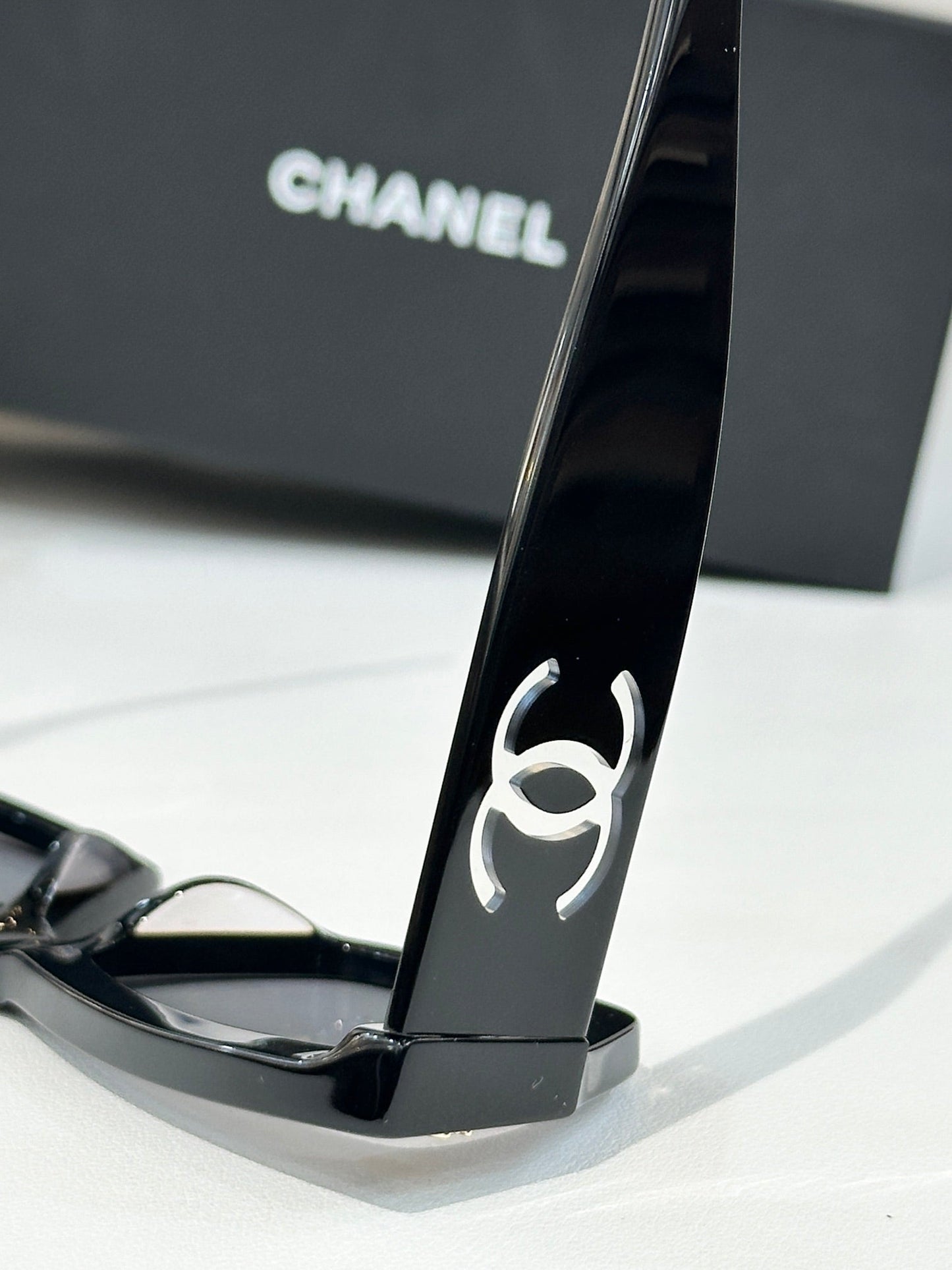 CAT EYE SUNGLASSES CH6313 IN ACETATE - Black/Black