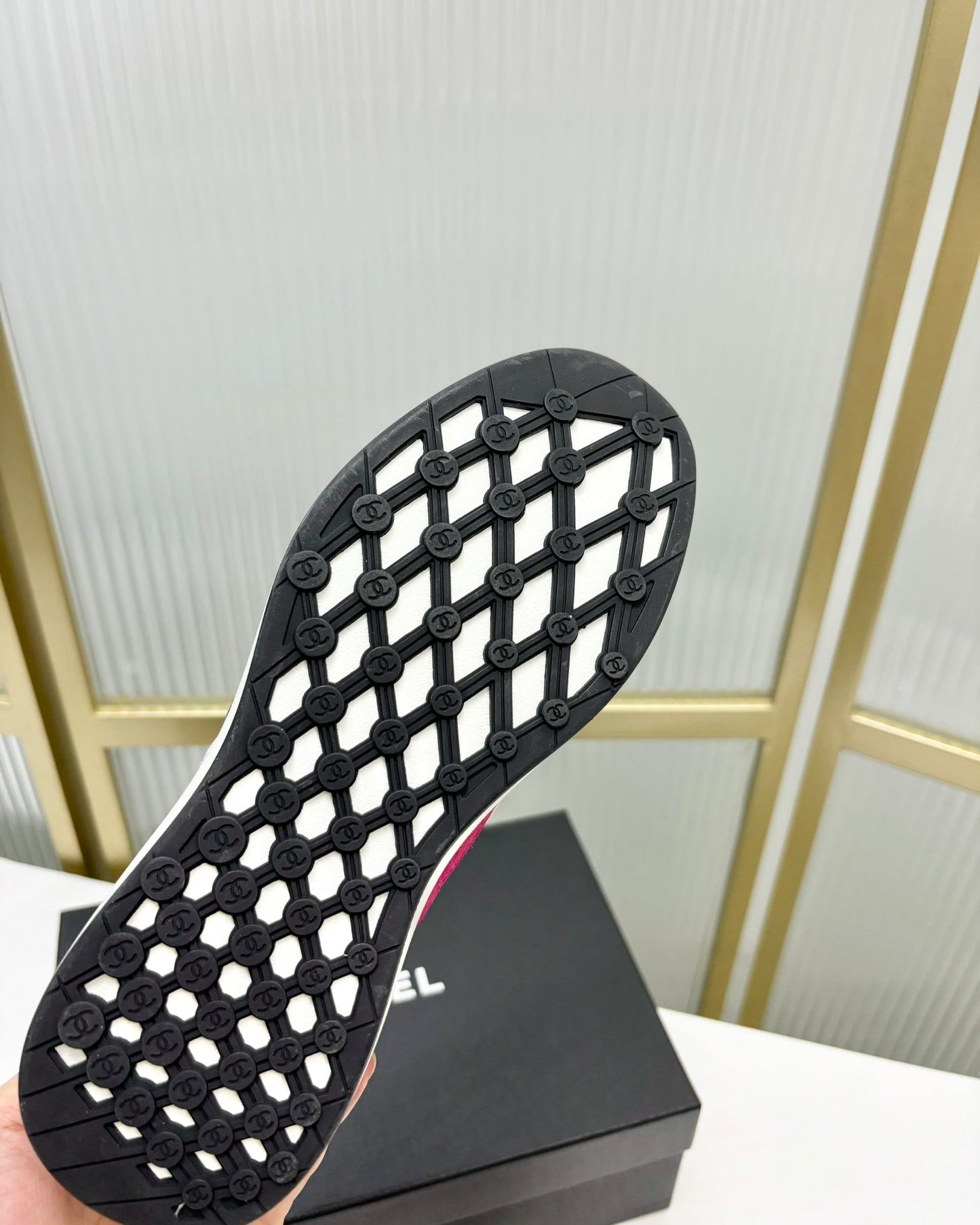 SNEAKER IN BARBIE PINK SUEDE AND GREY BREATHABLE MESH - 35