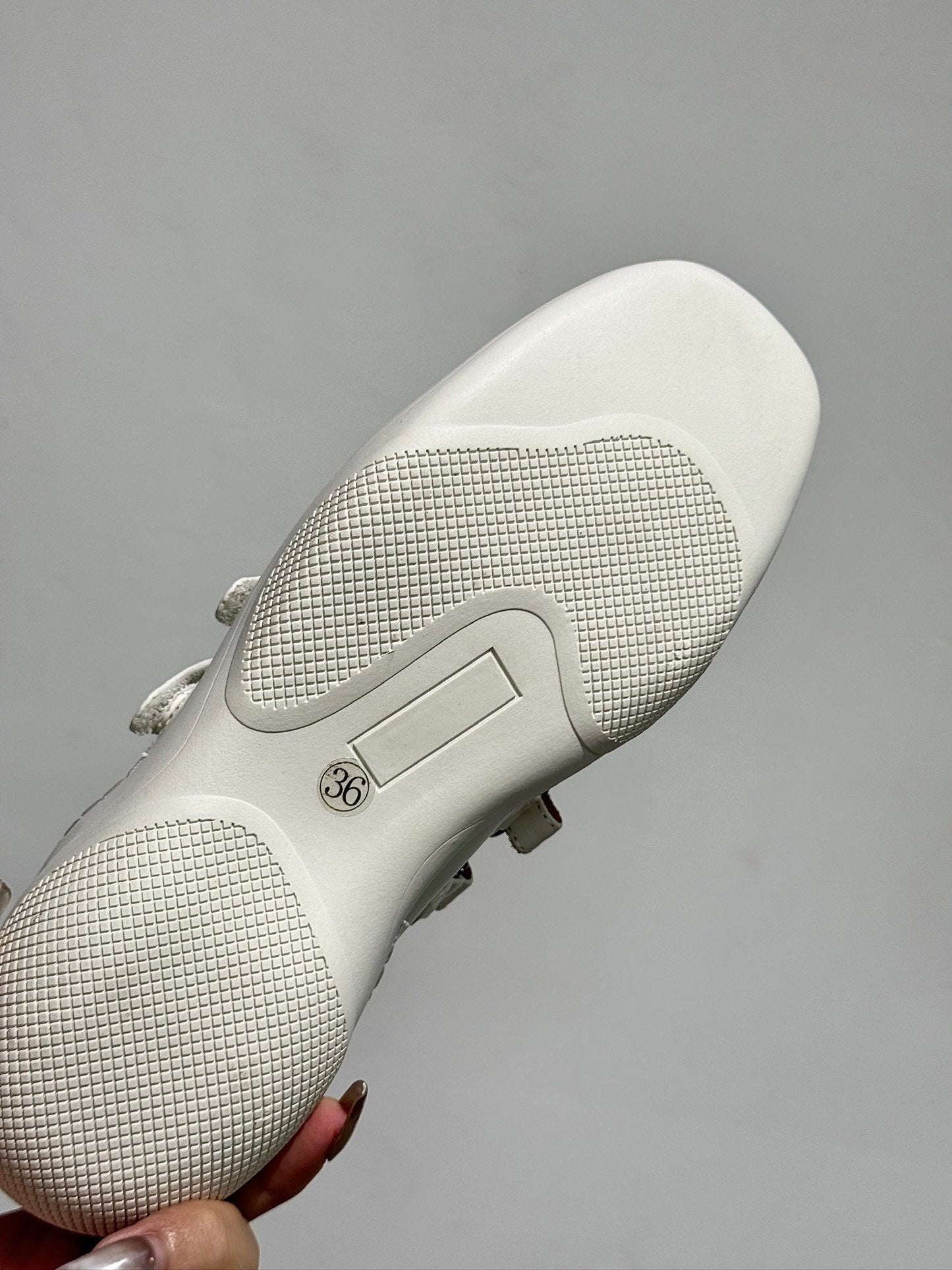 LP DOUBLE-STRAP MARY JANE FLATS 25S IN WHITE LAMBSKIN - 35