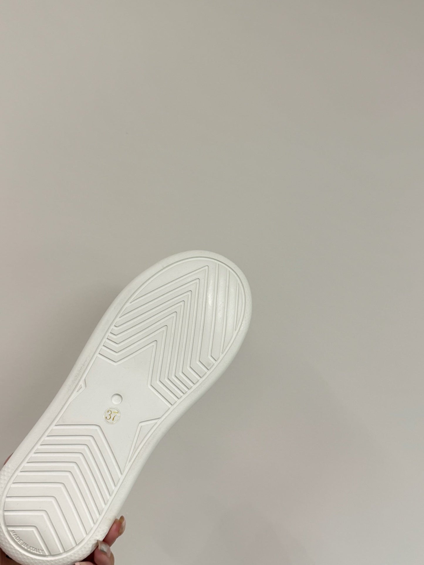 YELLOW STAR SNEAKER WHITE CALFSKIN AND SUEDE CALFSKIN WITH SHEARLING LINING - 35