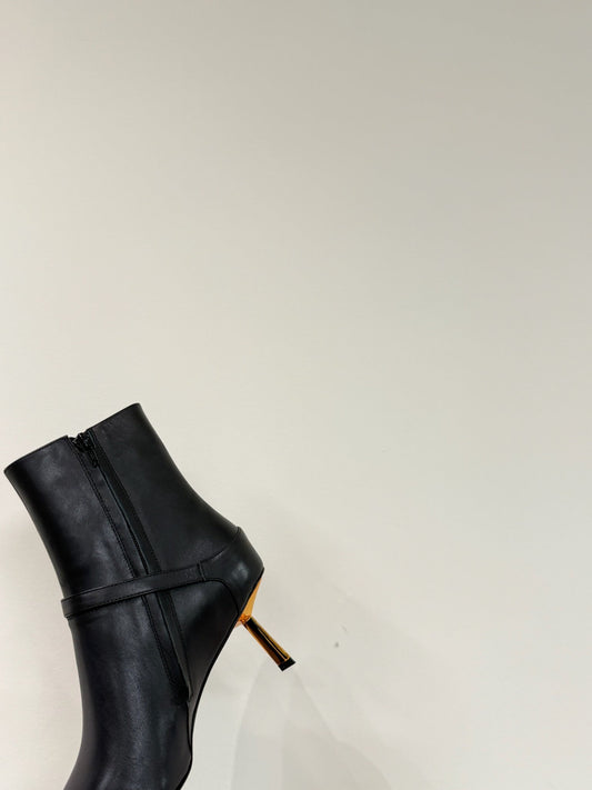 LEE BOOTS IN BLACK SMOOTH CALFSKIN - 35