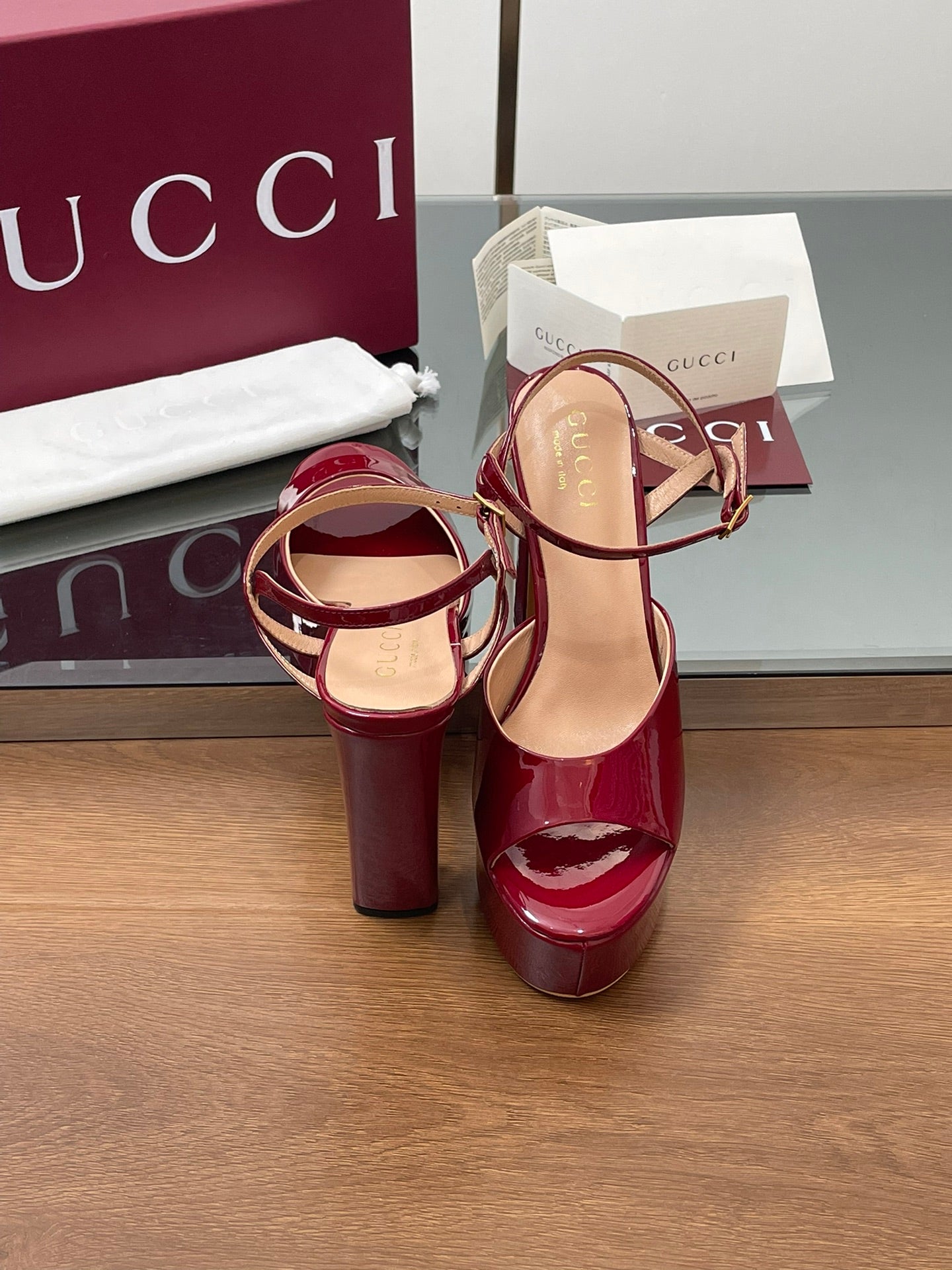 HIGH HEEL SANDALS 13 CM IN RED LAMBSKIN - 35
