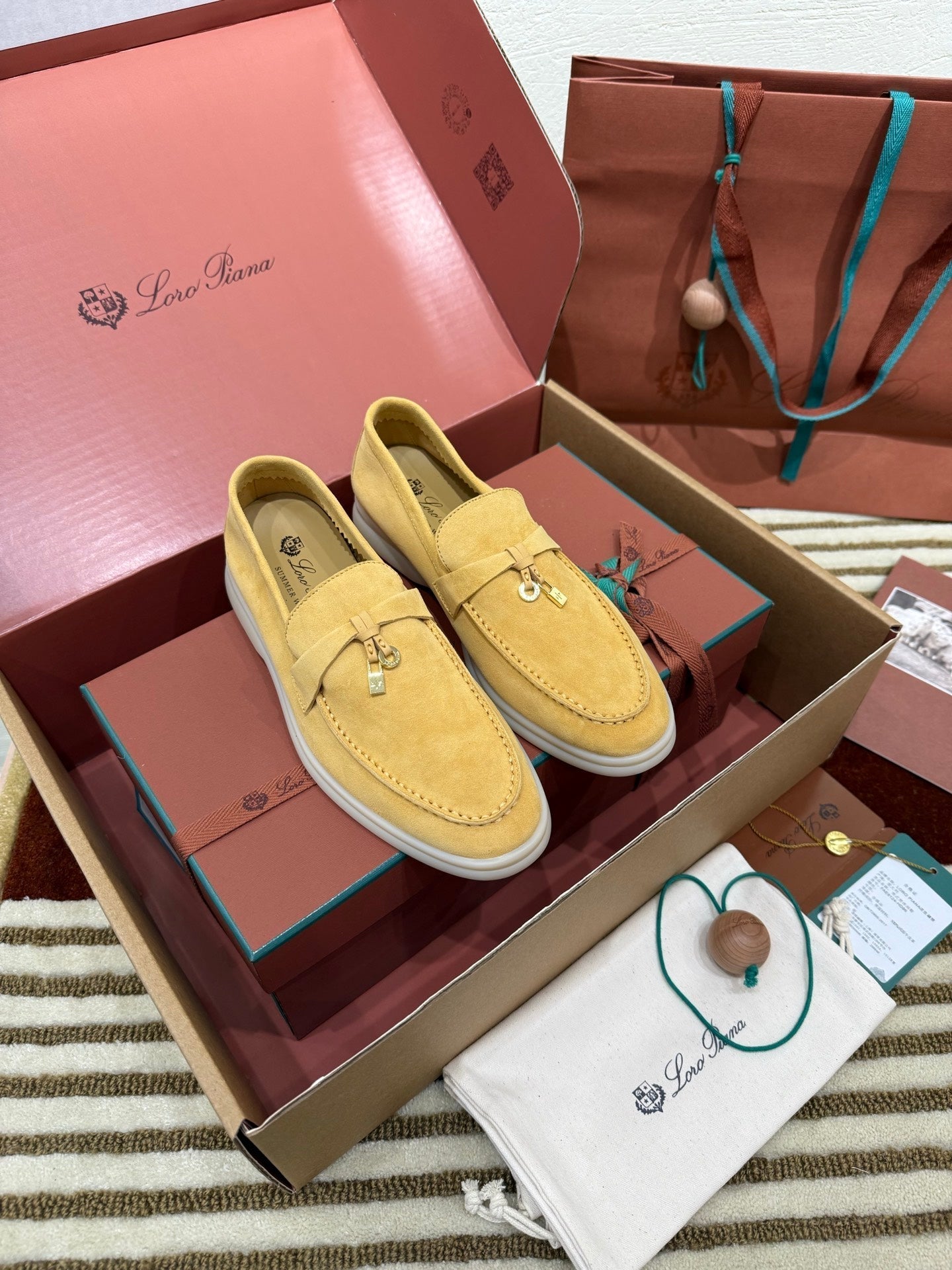 LP LOAFERS 25S IN AMBER YELLOW SUEDE - 35