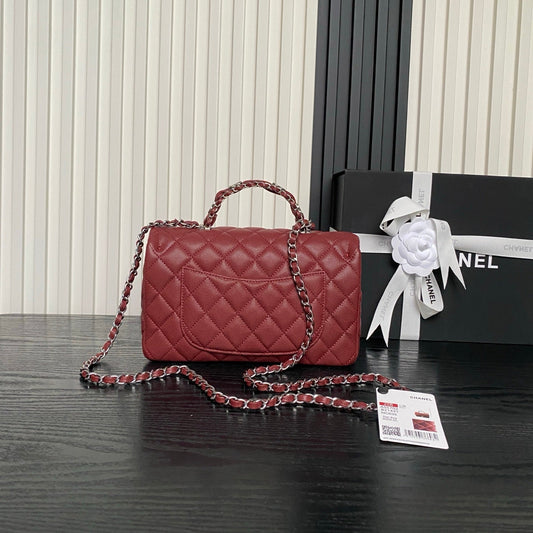 СУМКА CHANEL 25S FLAP BAG 22 З БОРДОВОЇ ТЕЛЯЧОЇ ШКІРИ, СРІБНА ФУРНІТУРА